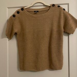 Jcrew beige short sleeve sweater size S